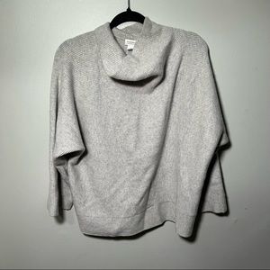 Club Monaco cashmere blend cowl neck ribbed pattern sweater top